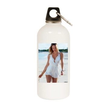 Candice Swanepoel White Water Bottle With Carabiner