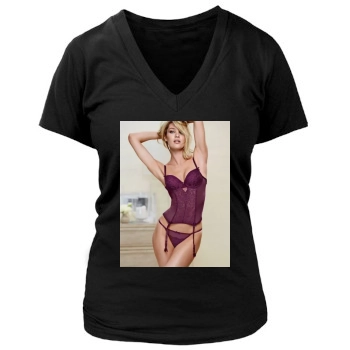 Candice Swanepoel Women's Deep V-Neck TShirt