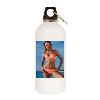 Candice Swanepoel White Water Bottle With Carabiner