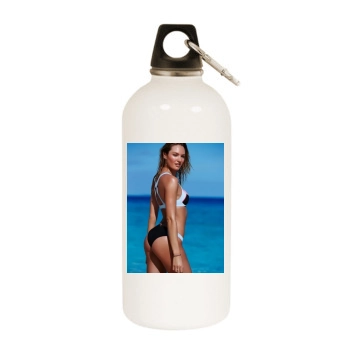 Candice Swanepoel White Water Bottle With Carabiner