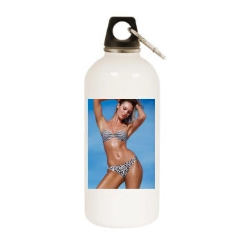 Candice Swanepoel White Water Bottle With Carabiner