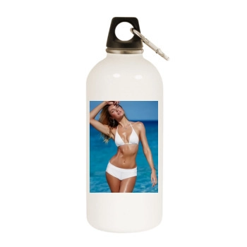 Candice Swanepoel White Water Bottle With Carabiner