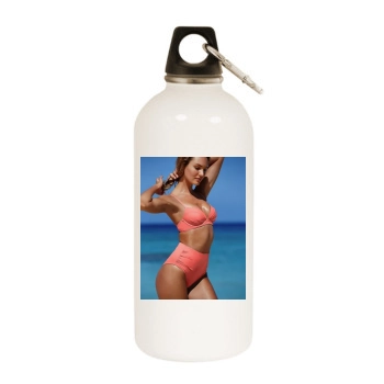 Candice Swanepoel White Water Bottle With Carabiner