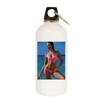 Candice Swanepoel White Water Bottle With Carabiner