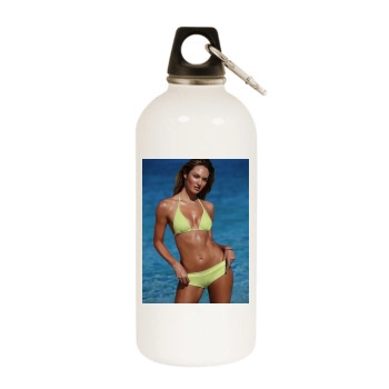 Candice Swanepoel White Water Bottle With Carabiner