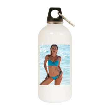 Candice Swanepoel White Water Bottle With Carabiner