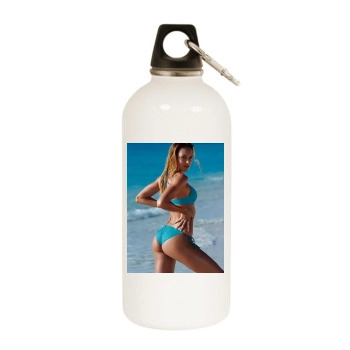 Candice Swanepoel White Water Bottle With Carabiner