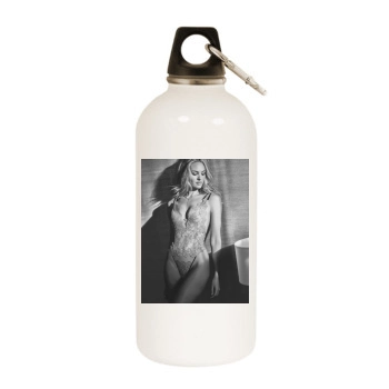 Candice Swanepoel White Water Bottle With Carabiner