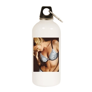 Candice Swanepoel White Water Bottle With Carabiner