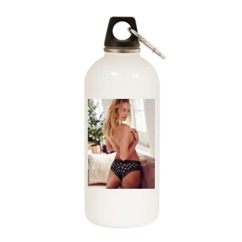 Candice Swanepoel White Water Bottle With Carabiner