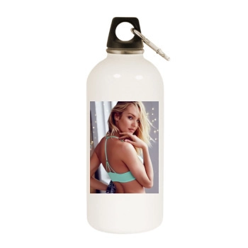 Candice Swanepoel White Water Bottle With Carabiner