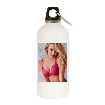 Candice Swanepoel White Water Bottle With Carabiner