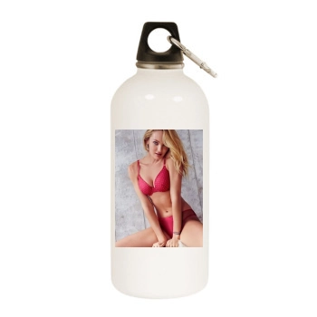 Candice Swanepoel White Water Bottle With Carabiner