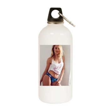 Candice Swanepoel White Water Bottle With Carabiner