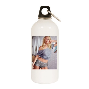 Candice Swanepoel White Water Bottle With Carabiner