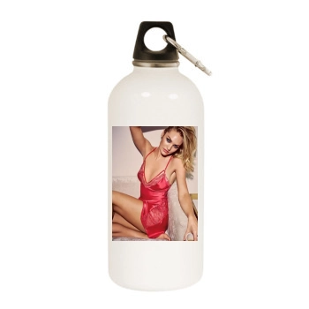 Candice Swanepoel White Water Bottle With Carabiner