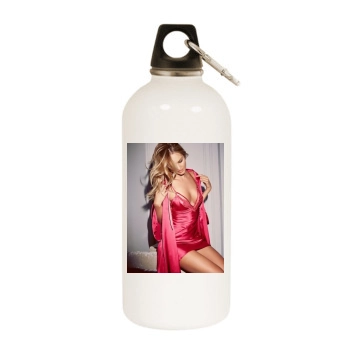 Candice Swanepoel White Water Bottle With Carabiner