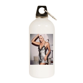 Candice Swanepoel White Water Bottle With Carabiner