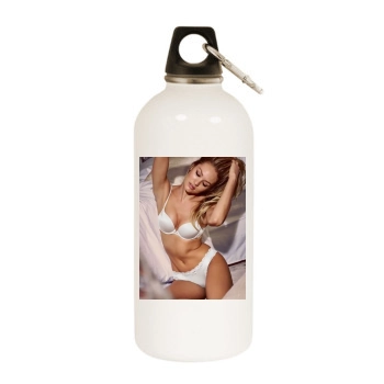 Candice Swanepoel White Water Bottle With Carabiner