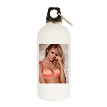 Candice Swanepoel White Water Bottle With Carabiner