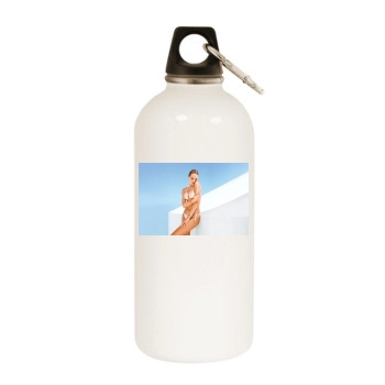 Candice Swanepoel White Water Bottle With Carabiner