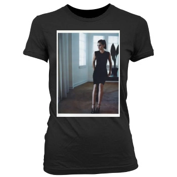 Cindy Crawford Women's Junior Cut Crewneck T-Shirt