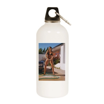 Cindy Crawford White Water Bottle With Carabiner