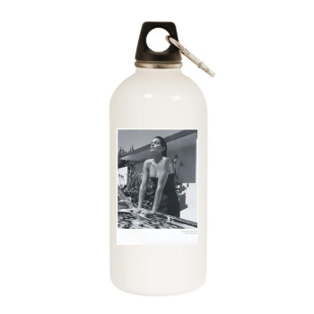 Cindy Crawford White Water Bottle With Carabiner