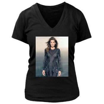 Cindy Crawford Women's Deep V-Neck TShirt