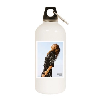 Cindy Crawford White Water Bottle With Carabiner