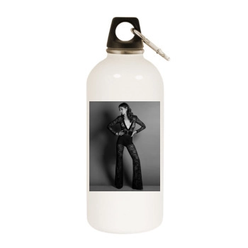 Cindy Crawford White Water Bottle With Carabiner