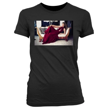 Cindy Crawford Women's Junior Cut Crewneck T-Shirt