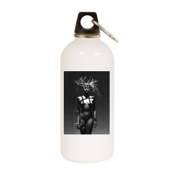 Cindy Crawford White Water Bottle With Carabiner