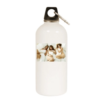 Cindy Crawford White Water Bottle With Carabiner