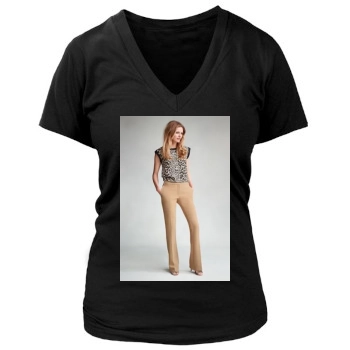 Edita Vilkeviciute Women's Deep V-Neck TShirt