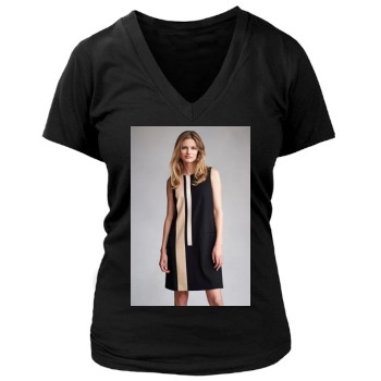 Edita Vilkeviciute Women's Deep V-Neck TShirt