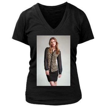 Edita Vilkeviciute Women's Deep V-Neck TShirt