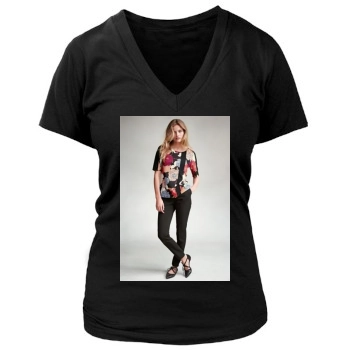 Edita Vilkeviciute Women's Deep V-Neck TShirt