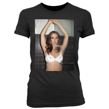 Eliza Dushku Women's Junior Cut Crewneck T-Shirt