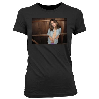 Eliza Dushku Women's Junior Cut Crewneck T-Shirt