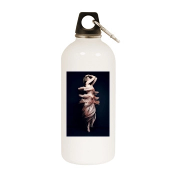 Elizabeth Gillies White Water Bottle With Carabiner