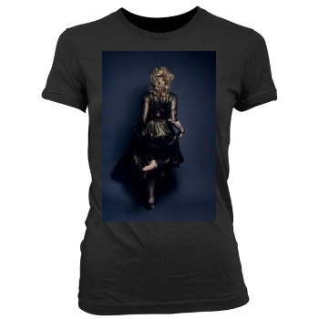 Elizabeth Gillies Women's Junior Cut Crewneck T-Shirt