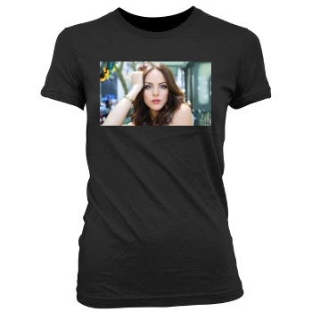 Elizabeth Gillies Women's Junior Cut Crewneck T-Shirt