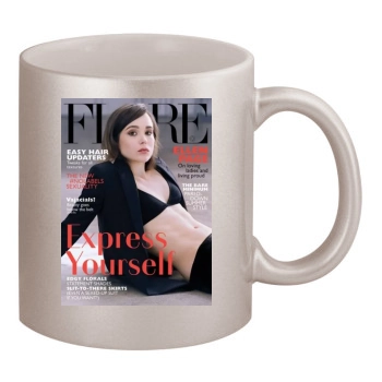 Ellen Page 11oz Metallic Silver Mug