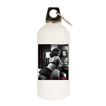 Emilia Clarke White Water Bottle With Carabiner