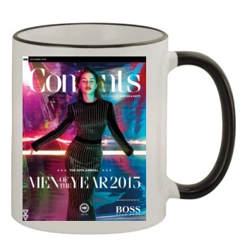 Emilia Clarke 11oz Colored Rim & Handle Mug