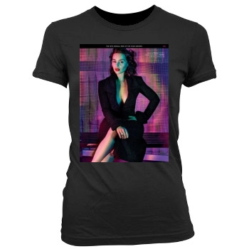 Emilia Clarke Women's Junior Cut Crewneck T-Shirt