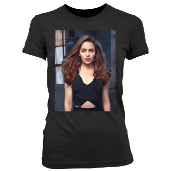 Emilia Clarke Women's Junior Cut Crewneck T-Shirt