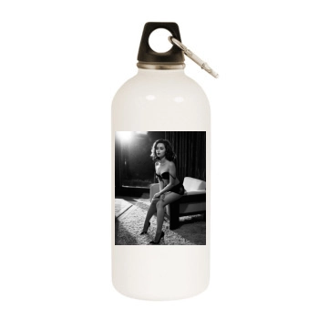 Emilia Clarke White Water Bottle With Carabiner