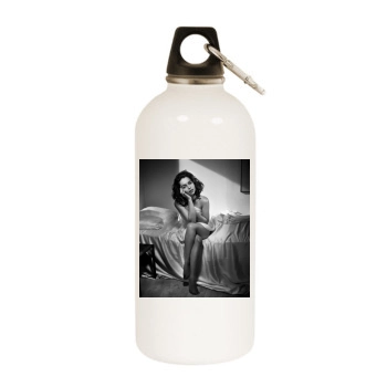 Emilia Clarke White Water Bottle With Carabiner